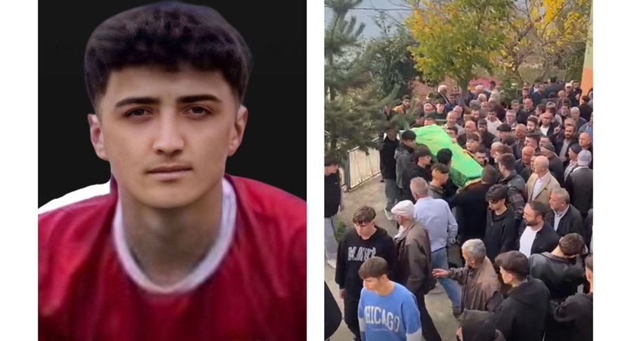 17 YAŞINDAKİ GENÇ FUTBOLCU SAMET  ŞAHİN SON YOLCULUĞUNA  UĞURLANDI