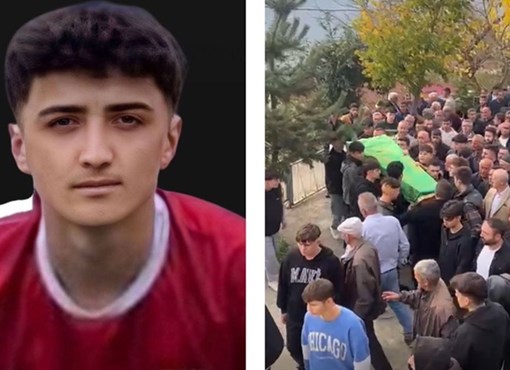 17 YAŞINDAKİ GENÇ FUTBOLCU SAMET  ŞAHİN SON YOLCULUĞUNA  UĞURLANDI